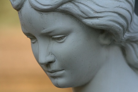 Marble statue, detail of the faceの写真素材