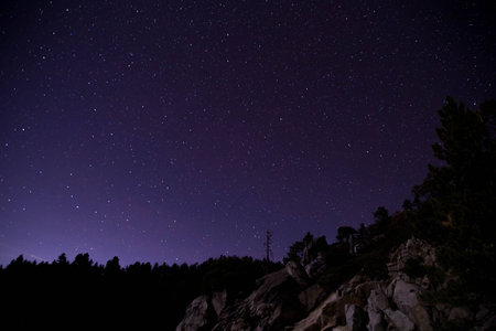 starry skyの写真素材