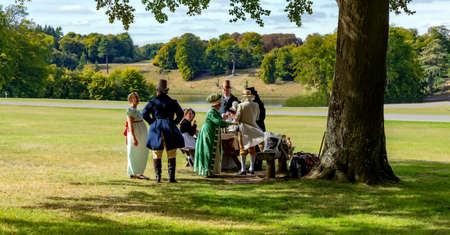 Ancient Gentlemen and Ladies after lunch at Blenheim Grounds, Oxfordshire