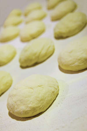 loaves of dough for breadの写真素材