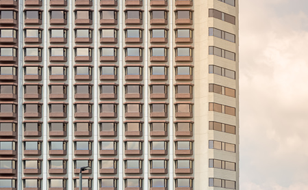Abstract Minimal Style Architecture Background. Modern Building Facade Detailの写真素材