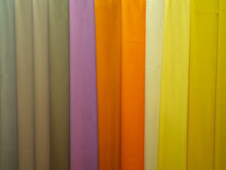 Colorful Heap of Cloth Fabrics, Abstract Background Textureの写真素材