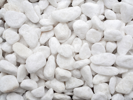 Clean White Gravels on The Floor, Background and Textureの写真素材