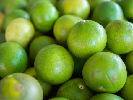 Limes, Green Lemon Background Fresh Organic Herb Ingredient for Sale in Marketの写真素材