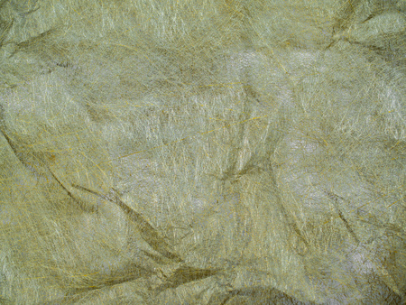 Golden Handmade Paper Background, Crumpled Mulberry paper Textureの写真素材