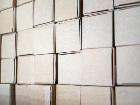 Stack of carton boxes package background. Cardboard boxes background.