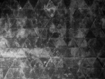 Dark grunge geometric wall background. Black triangle abstract surface background. Polygon pattern...