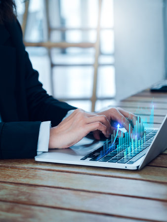 Investment technology, financial, return on investment - ROI concepts. Growth arrow, profit on...