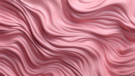 Pink waves of liquid on a background AI generatedの素材