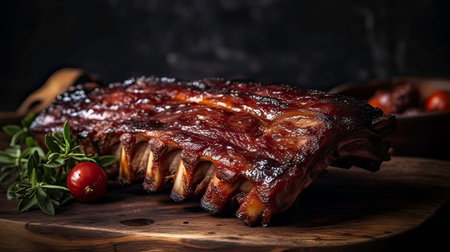 Fried Ribs for Brochures: illustration generated by AIの素材