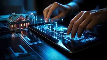 Innovation and Technology in Business Industry: AI Logic and Analysis: AI Generated Illustrationの素材