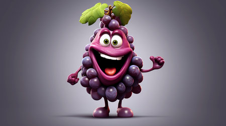 Grape with a Face: Humorous AI Graphicの素材