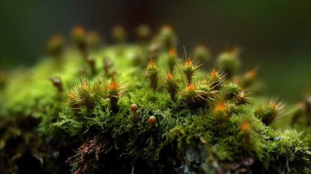 Moss Closeup Texture AI generatedの素材