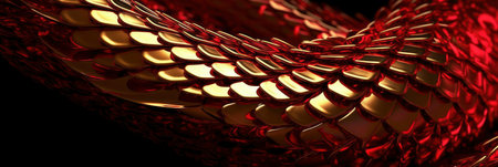 A Mythical Creature's Skin: A Red Gold Texture Image for a Banner Generated by AIの素材