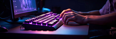 Hacker Accessing Data with a Spyware Program AI Generatedの素材