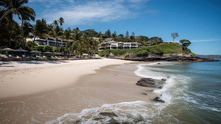 A view of Waikiki Beach, Honolulu, Oahu, Hawaiiの素材