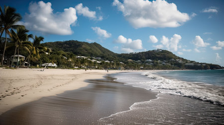 Tropical beach in Seychelles - nature and travel backgroundの素材