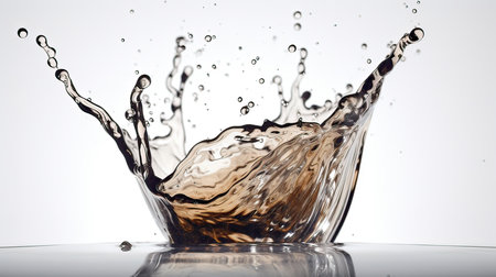 splash of water on a white background. close up.の素材