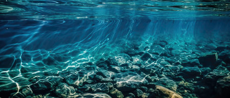 Sun Rays on Pure Water (AI Generated)の素材