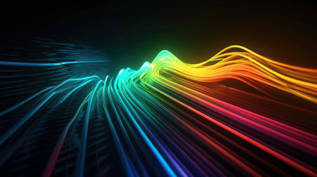 Beautiful glow flare and spark. Red blue special effect, speed police line. Magic of moving fast motion laser beams, horizontal light rays. Abstract neon color glowing lines background.generated by AIの素材