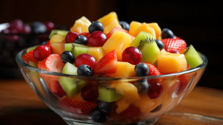 Fruit salad from a large assortment of fresh fruits.Generated by aiの素材