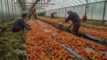 the process of growing eco vegetables in the greenhouse.Generated by AIの素材