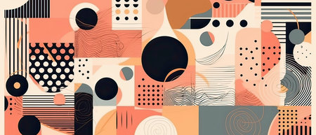 Vector geometric minimal abstract background for wallpaper, banner, background, landing Page.AI-generatedの素材