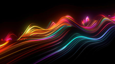 Beautiful glow flare and spark. Red blue special effect, speed police line. Magic of moving fast motion laser beams, horizontal light rays. Abstract neon color glowing lines background.generated by AIの素材