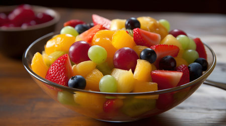 Fruit salad from a large assortment of fresh fruits.Generated by aiの素材