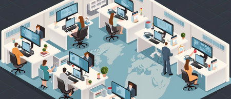 call center with customer services.AI-generatedの素材