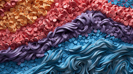 Creative Style Concept with AI Generated Textureの素材