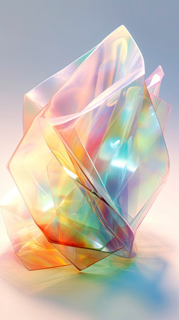 Colorful Vibrant Energy on Light Purple Background Generated by AIの素材