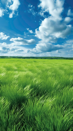 Creative Design of Clouds and Grass Pattern generated by AIの素材