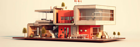 Modular House Visualization: AI-Generated Unreal Engine Asset for Archvizの素材