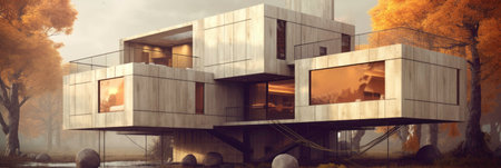 Modular House Visualization: AI-Generated Unreal Engine Asset for Archvizの素材