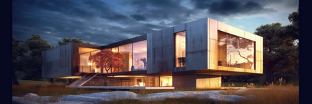 Modular House Visualization: AI-Generated Unreal Engine Asset for Archvizの素材