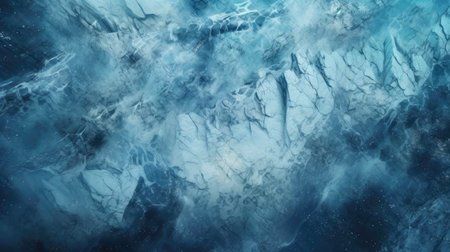 The White and Blue Contrast: A Big Iceberg in the Sea Generated by AIの素材