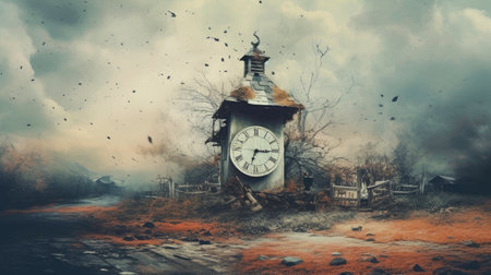 A Mystic and Fantasy Artwork on a Texture Background generated by AIの素材