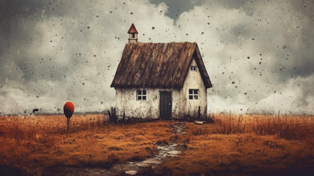 A Mystic and Fantasy Artwork on a Texture Background generated by AIの素材