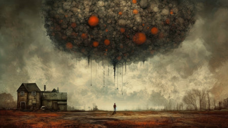 A Mystic and Fantasy Artwork on a Texture Background generated by AIの素材
