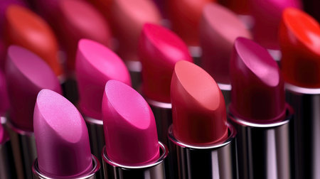 Beauty Product Marketing: Lipstick Display Generated by AIの素材