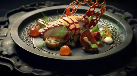 How to Present a Beautiful and Elegant Restaurant Dish Generated by AIの素材