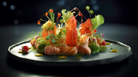 How to Present a Beautiful and Elegant Restaurant Dish Generated by AIの素材