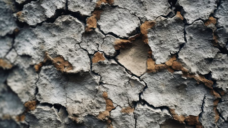 Rough and Cracked Stone Structure: A Vintage Background for Retro Style generated by AIの素材