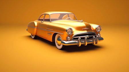 3D Illustration of a Futuristic Car Design generated by AIの素材
