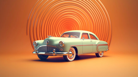 3D Illustration of a Futuristic Car Design generated by AIの素材