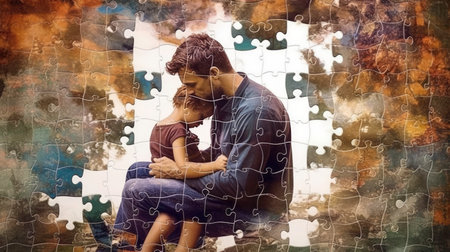 Colorful and Vibrant Abstract Illustration for Father's Day generated by AIの素材