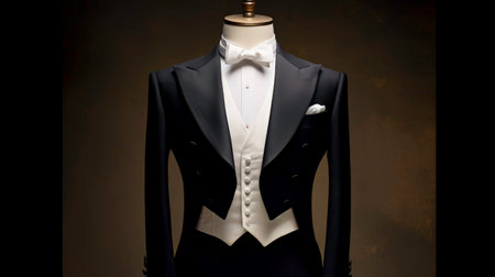 Men's suit in a modern slim fit and a wool blend generated by AIの素材