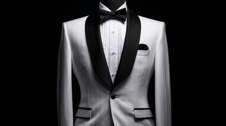 Men's suit in a modern slim fit and a wool blend generated by AIの素材