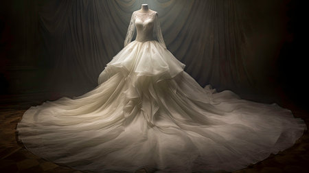 Wedding dress generated by AIの素材